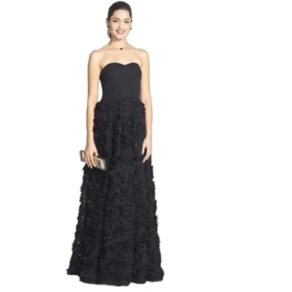 Aidan by Aidan Mattox Rosette Chiffon A-Line Evening Gown - Picture 2 of 9